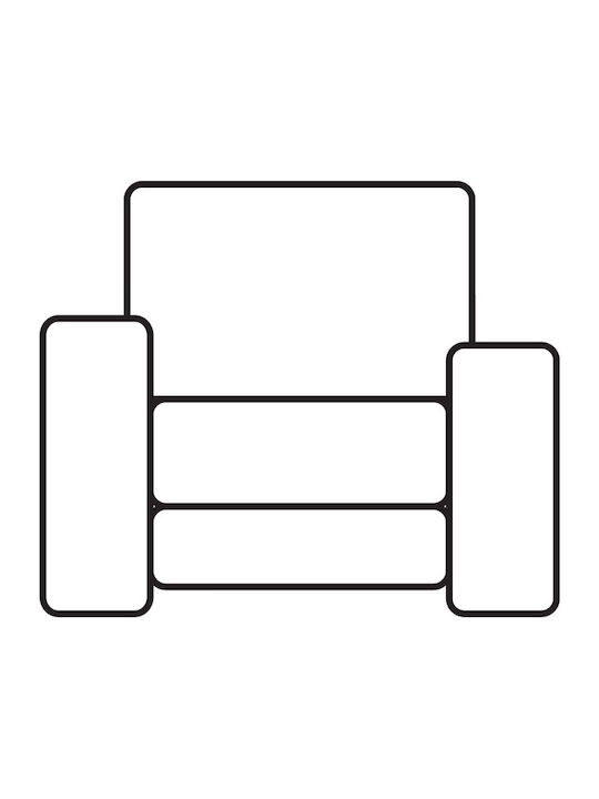 Mc Decor Tunez Elastic Cover for Armchair Blue 70εκ. 1pcs MCL.EL.TUNEZ.P-MPLE