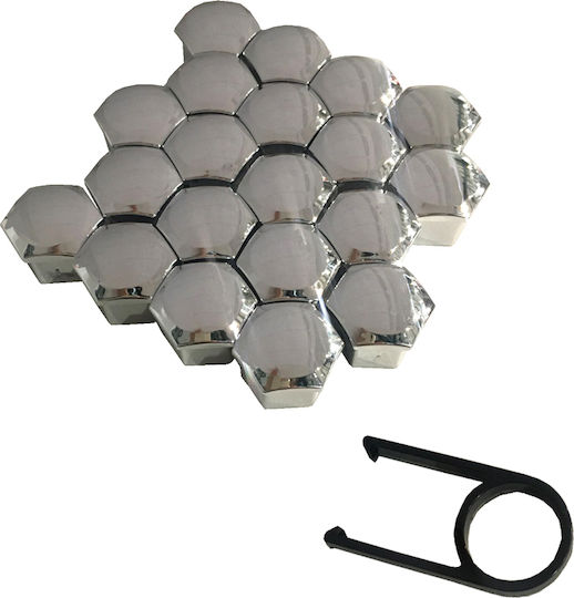 Versaco Bolt Caps Chrome M17x17mm for Key No 17 20pcs
