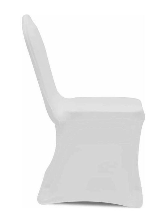 vidaXL Elastic Cover for Chair White 12pcs 279090
