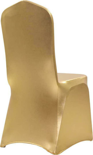 vidaXL Elastische Abdeckung für Stuhl Gold 6 Stück Gold 6Stück 133556