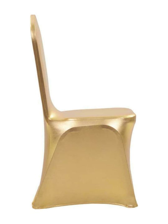 vidaXL Elastic Cover for Chair Gold 6 pieces Gold 6pcs 133556