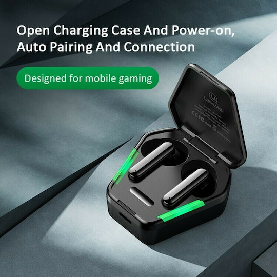 Usams JY01 In-ear Bluetooth Handsfree Ακουστικά με Αντοχή στον Ιδρώτα και Θήκη Φόρτισης Μαύρα