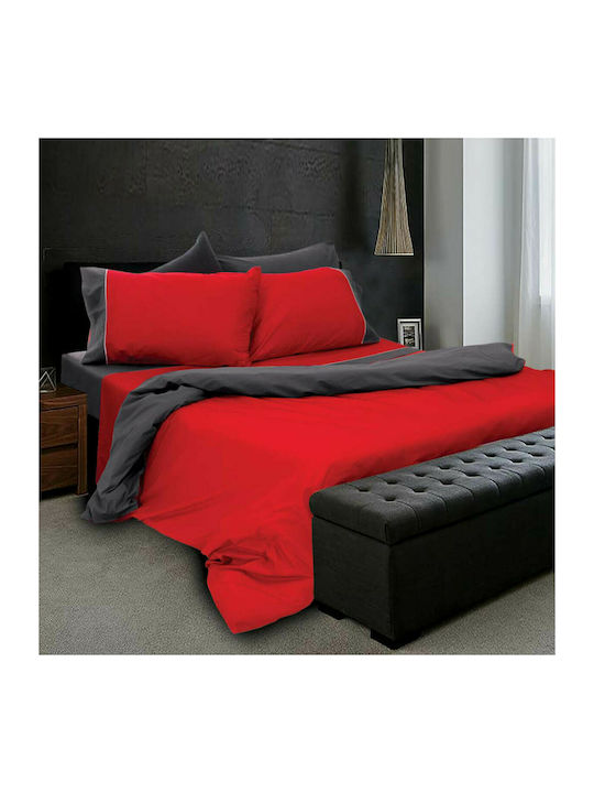 SB Home Simi Tagesdecke Einzelbett Baumwolle Rot 160x240cm