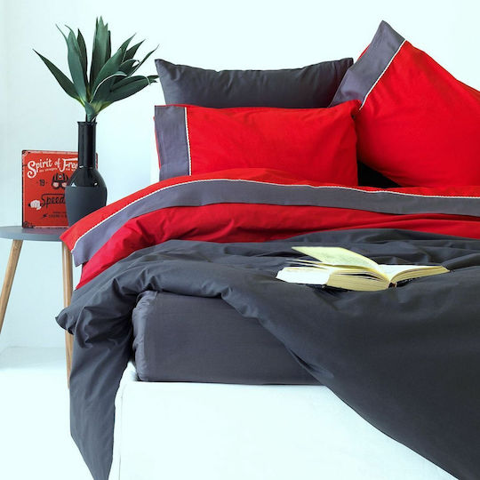 SB Home Simi Tagesdecke Einzelbett Baumwolle Rot 160x240cm