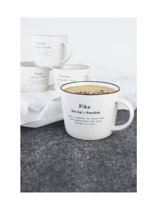 Dutch Rose Fika Porcelain Cup White 210ml