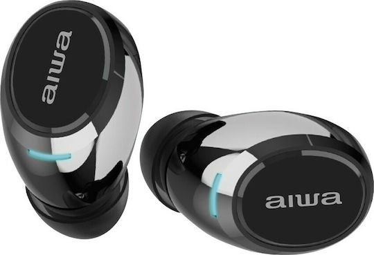 Aiwa EBTW-850 In-ear Bluetooth Handsfree Ακουστικά με Αντοχή στον Ιδρώτα και Θήκη Φόρτισης Μαύρα