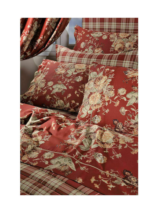 Down Town Home 695 Pillowcase Set Oxford Red 52x72cm.