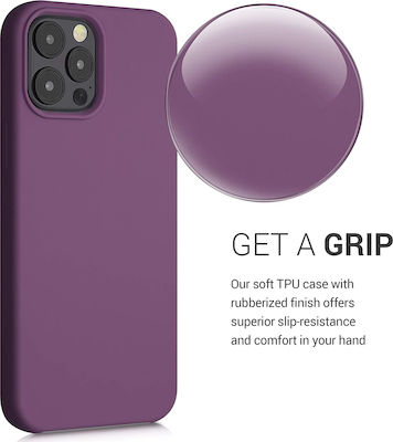 KWmobile Soft Flexible Rubber Silicone Back Cover Purple (iPhone 12 Pro Max)