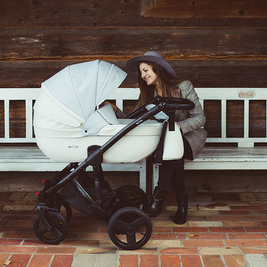 Milu Kids Starlet Eko Ρυθμιζόμενο Καρότσι 2 σε 1 Kατάλληλο για Nεογέννητο Creamy-Grey 13.10kg