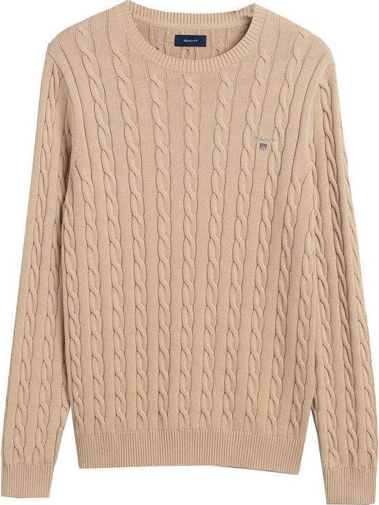 Gant Men's Long Sleeve Sweater Beige