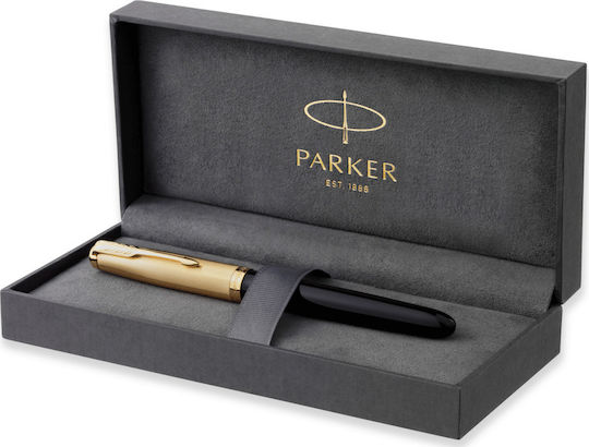 Parker 51 Premium Писалка Medium Черна от Месинг с Черно Мастило
