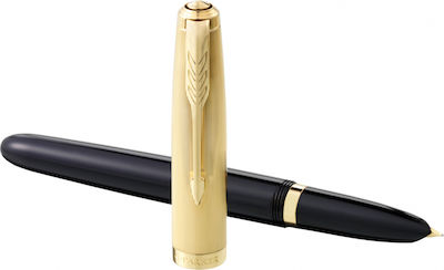 Parker 51 PRM Πένα Γραφής Fine Μαύρη με Μπλε Μελάνι