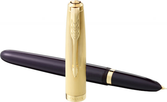 Parker 51 Premium Πένα Γραφής Fine Μωβ με Μπλε Μελάνι
