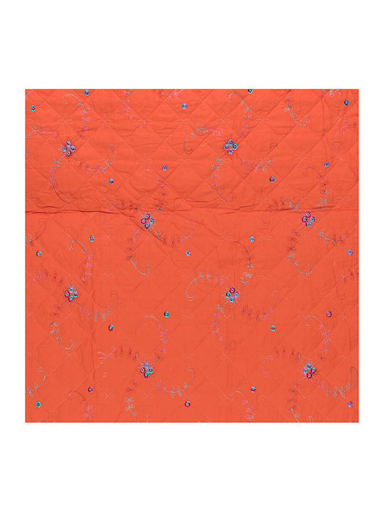 Sette Colori Broderie 024 Module Cuvertură Extra-dublu Bumbac Portocaliu 220x240cm 3buc