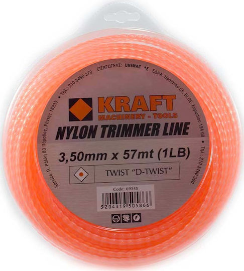 Kraft D-Twist Square Twist Brush Cutter Trimmer Line 3.5mm 41m 69345