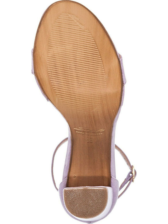 Suede Sandalen Lila