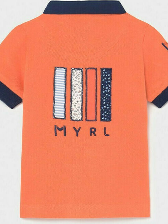 Mayoral Kids Polo Short Sleeve Orange