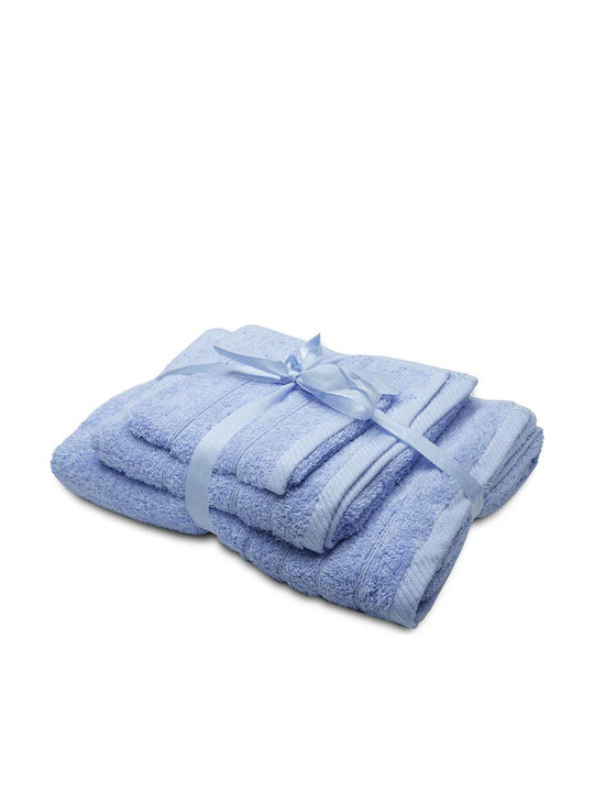 Sunshine 3pc Bath Towel Set Dory 1 Light Blue Weight 600gr/m²