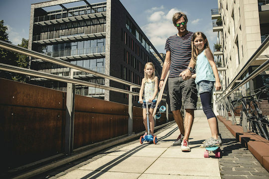 Hudora Kinderroller Flitzkids 2.0 3-Rad Für 3+ Jahre Blau