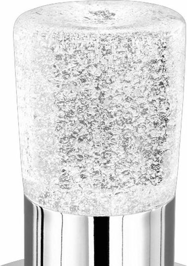 Trio Lighting Cristo Metal Table Lamp LED with Transparent Shade and Silver Base