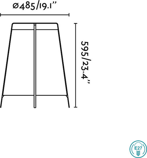 Faro Barcelona Διακοσμητικό Φωτιστικό E27 48.5x48.5x59.5εκ.