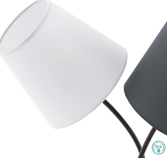 Eglo Metal Table Lamp for Socket E14 with Shade and Black Base