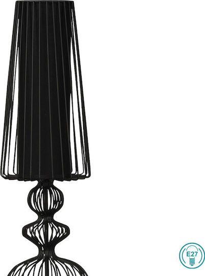 Nowodvorski Aveiro L Metal Table Lamp for Socket E27 with Black Shade and Base