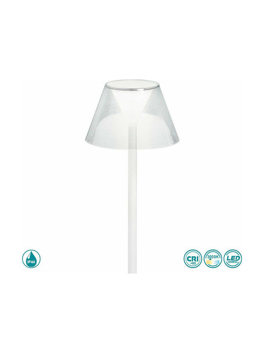 Ideal Lux Lolita Πορτατίφ με Λευκό Καπέλο και Λευκή Βάση