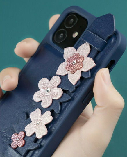 Kingxbar Sweet Series Back Cover Synthetic Leather Blue (iPhone 12 / 12 Pro)