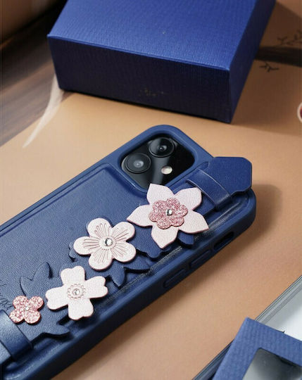 Kingxbar Sweet Series Back Cover Synthetic Leather Blue (iPhone 12 / 12 Pro)