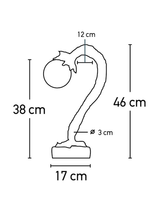 Inlight Vintage Table Lamp from Rope for Socket E27 with Black Base