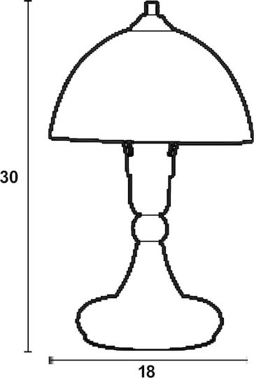 ArkoLight Metall Vintage Tischlampe für Fassung E14 mit Weiß Schirm und Silber Basis