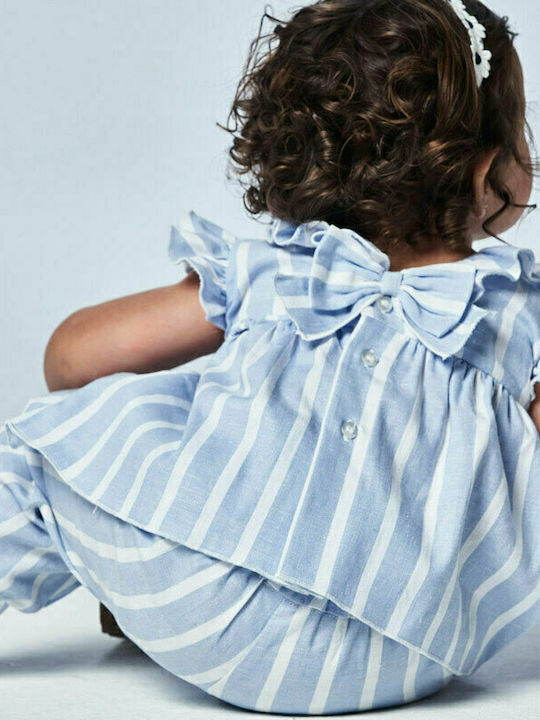 Kinderbluse Kurzarm Hellblau