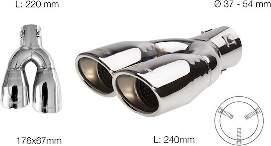 Simoni Racing Exhaust Muffler Universal Dual 37-68mm