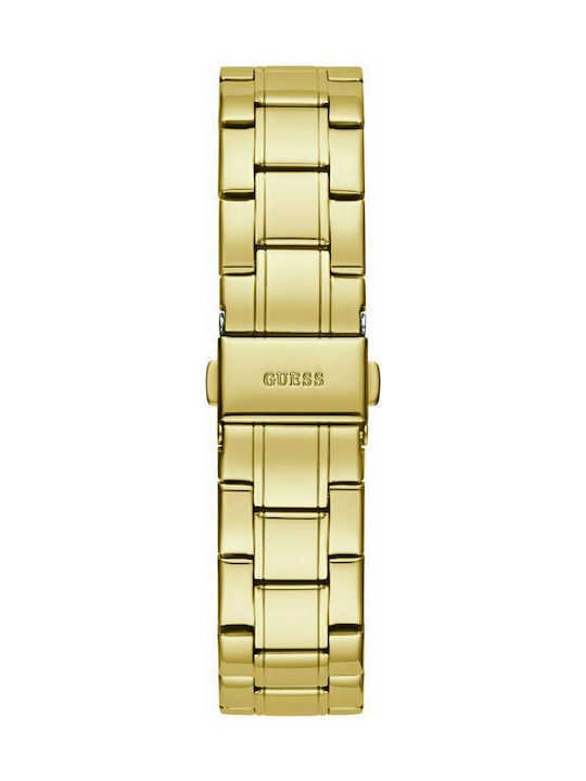 Guess Γυναικείο Ρολόι 38mm Μπαταρίας με Ατσάλινο Μπρασελέ Χρυσό/μαύρο