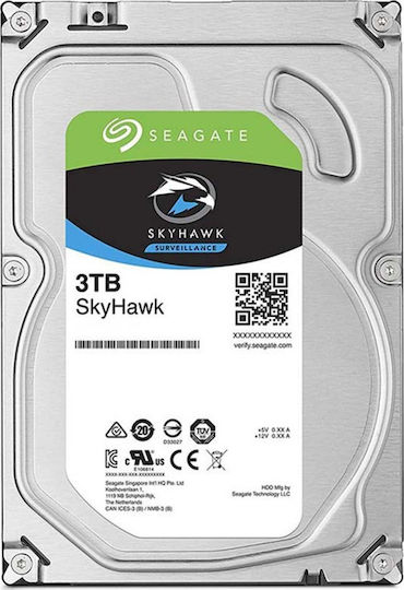 Seagate Skyhawk Surveillance 3TB HDD Hard Drive 3.5" SATA III 5400rpm with 256MB Cache for Recorder ST3000VX009