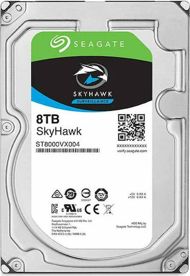 Seagate SkyHawk 8TB HDD Hard Drive 3.5" SATA III 7200rpm with 256MB Cache for Desktop / Recorder ST8000VX004