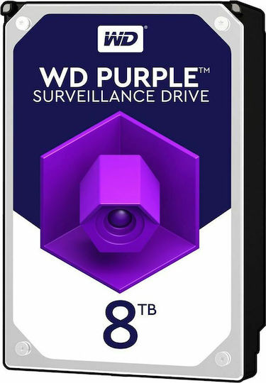 Western Digital Purple 8TB HDD Hard Drive 3.5" SATA III 7200rpm with 256MB Cache for Recorder WD82PURZ