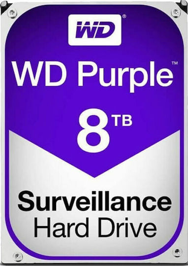Western Digital Purple 8TB HDD Hard Drive 3.5" SATA III 7200rpm with 256MB Cache for Recorder WD82PURZ