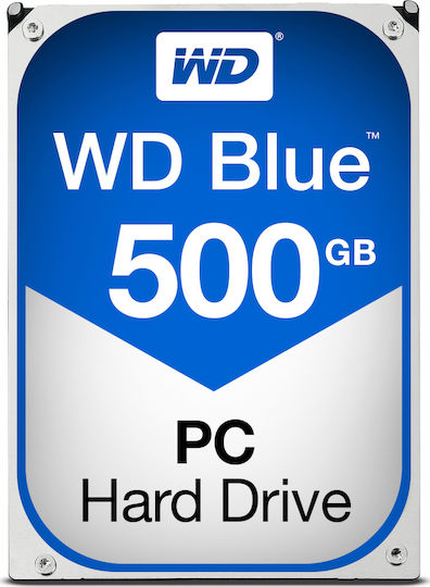 Western Digital Blue 500ГБ Хард диск Σκληρи дискове 3.5" SATA III 5400обороти в минута с 64МБ Кеш за Настолен компютър WD5000AZRZ