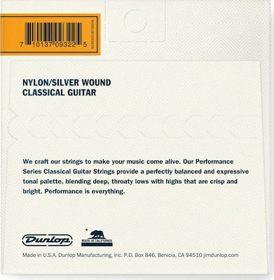 Dunlop Set of Nylon Strings for Classic Guitar Normal Tension Classical