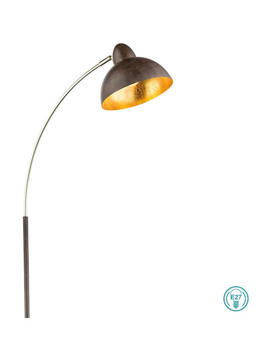 Globo Lighting Anita Floor Lamp H155xW25cm. with Socket for Bulb E27 Brown