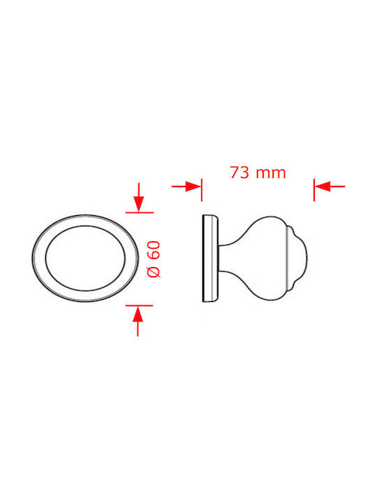 Viobrass Knopf Vordertür 4172 4172-1 Gold