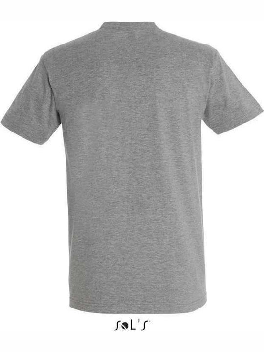 Sol's Imperial Ανδρικό Διαφημιστικό T-shirt Κοντομάνικο Grey Melange