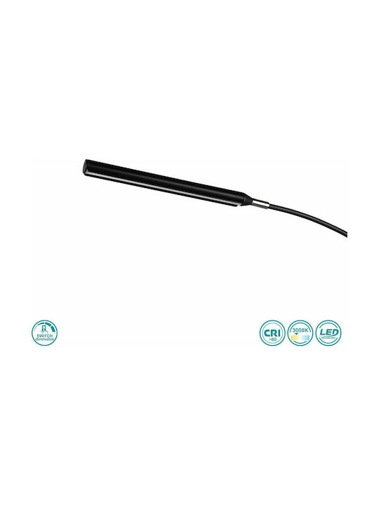 Trio Lighting Reed LED Φωτιστικό Δαπέδου Υ195.5xΜ30.5εκ. με Θερμό Λευκό Φως 350lm Μαύρο