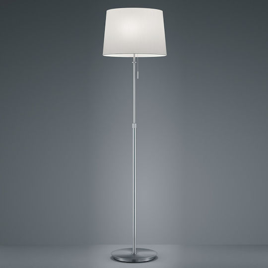 Trio Lighting Lyon Stehlampe Høhe 180xLänge 46,3 cm mit Lampenbirnensockel E27 Silber
