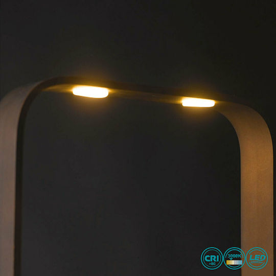 Fan Europe Moka PTC LED Floor Lamp H114xW22cm. with Warm White Light 1120lm Black