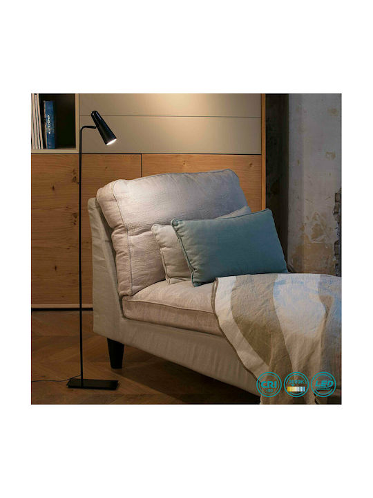 Faro Barcelona Lao LED Floor Lamp H122xW10cm. with Warm White Light 400lm Black