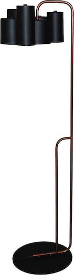Home Lighting Brody Vintage Floor Lamp Height 165cm Old Copper