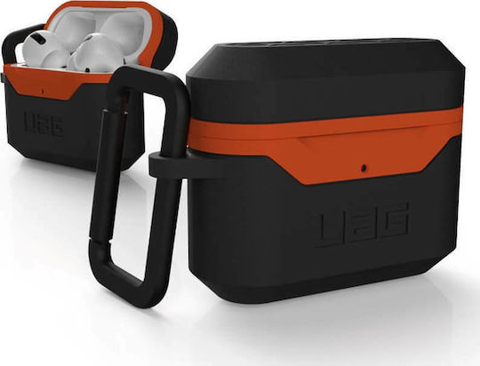 UAG Standard Issue Hard Case Plastic with Hook in Orange color for Apple AirPods Pro